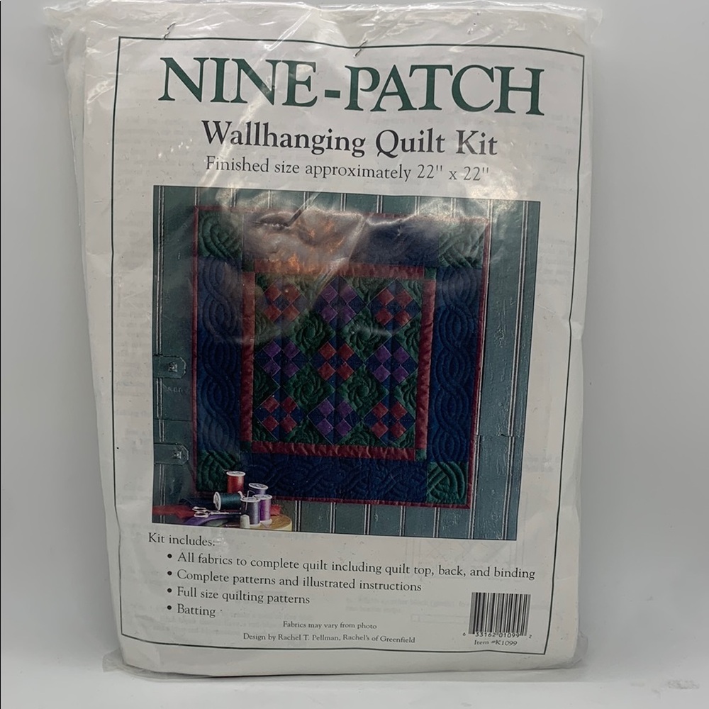 Nine-Patch NIP Wallhanging Quilt kit Finished Size Approximately 22” x 22” K1099